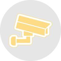 cctv glyph veelkleurig sticker icoon vector