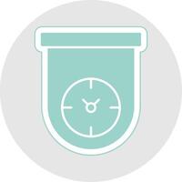 keuken timer glyph veelkleurig sticker icoon vector