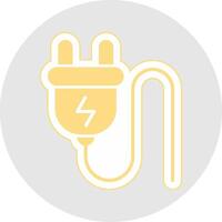 plug glyph veelkleurig sticker icoon vector