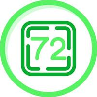 zeventig twee groen mengen icoon vector
