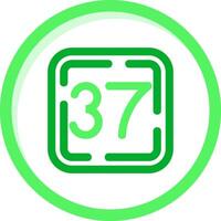 dertig zeven groen mengen icoon vector