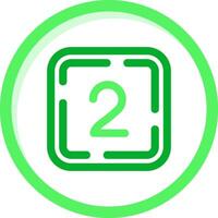 twee groen mengen icoon vector