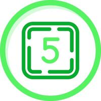 vijf groen mengen icoon vector