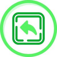 links pijl groen mengen icoon vector