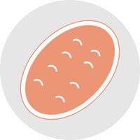 aardappel glyph veelkleurig sticker icoon vector