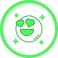in liefde groen mengen icoon vector