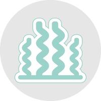 zeewier glyph veelkleurig sticker icoon vector