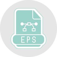 eps glyph veelkleurig sticker icoon vector