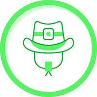 cowboy hoed groen mengen icoon vector