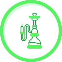 hookah groen mengen icoon vector