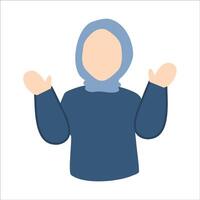 moslim Dames gezichtsloos karakter illustratie vector