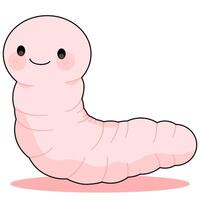 worm schattig vector