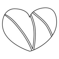 chocola valentijnsdag dag hart liefde icoon lijn vector