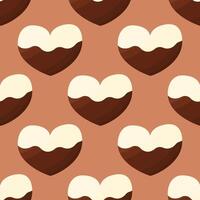 chocola valentijnsdag dag hart liefde zoet patroon vector