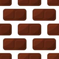 chocola dag stuk zoet voedsel patroon textiel vector