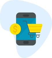 mobiel online boodschappen doen vecto icoon vector