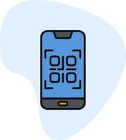 smartphone qr code vecto icoon vector