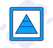 piramide lijn gevulde achtergrondgeluid icoon vector
