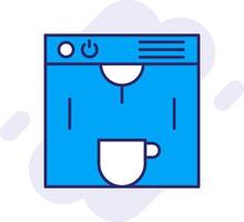 koffie maker lijn gevulde achtergrondgeluid icoon vector