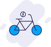 elektrisch fiets lijn gevulde achtergrondgeluid icoon vector