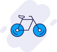 fiets lijn gevulde achtergrondgeluid icoon vector