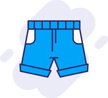 shorts lijn gevulde achtergrondgeluid icoon vector