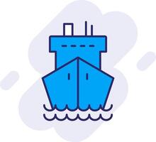 lading schip lijn gevulde achtergrondgeluid icoon vector