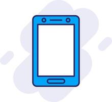 smartphone lijn gevulde achtergrondgeluid icoon vector