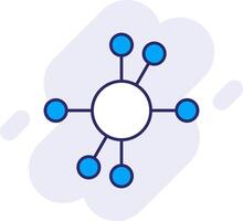 diagram lijn gevulde achtergrondgeluid icoon vector