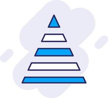 piramide tabel lijn gevulde achtergrondgeluid icoon vector