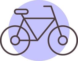 fiets lijn vorm kleuren icoon vector