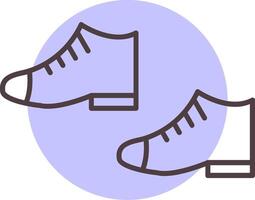 schoenen lijn vorm kleuren icoon vector