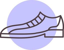 formeel schoenen lijn vorm kleuren icoon vector