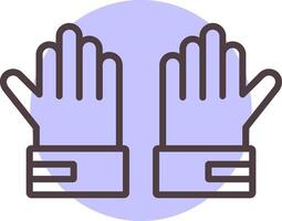 keeper handschoenen lijn vorm kleuren icoon vector