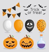 trick or treat halloween-symboolset vector