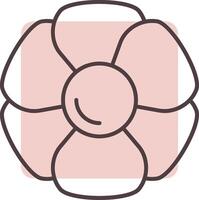 hortensia lijn vorm kleuren icoon vector