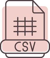 csv lijn vorm kleuren icoon vector