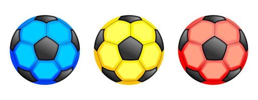 kleurrijke voetballen vector