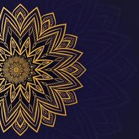 gradiënt abstract gouden mandala-ontwerp in gouden kleur premium vector