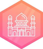 moskee helling veelhoek icoon vector