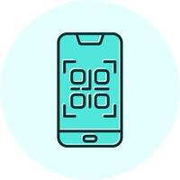 smartphone qr code vecto icoon vector