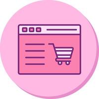 boodschappen doen website vecto icoon vector