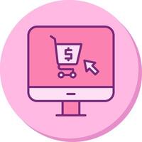 online boodschappen doen vecto icoon vector