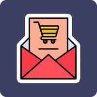 boodschappen doen e-mail vecto icoon vector