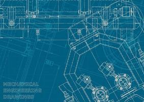 bedrijfsidentiteit. blauwdruk. vector technische tekeningen