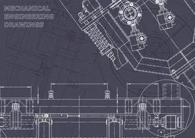 bedrijfsidentiteit. blauwdruk. vector technische tekeningen