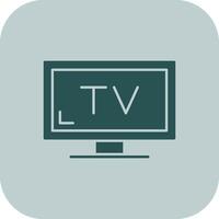 TV glyph tritonus icoon vector