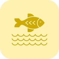 vis glyph tritonus icoon vector