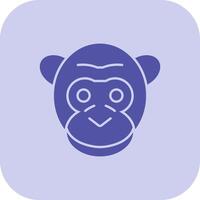 gorilla glyph tritonus icoon vector