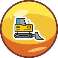 bulldozer vecto icoon vector